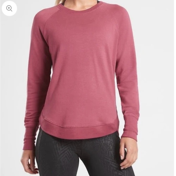 Athleta Mindset Dusty Rose Long Sleeves Sweatshirt Size Medium - Picture 1 of 8